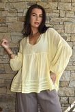 Sa Caleta Cotton Artist Smock Top Lemon